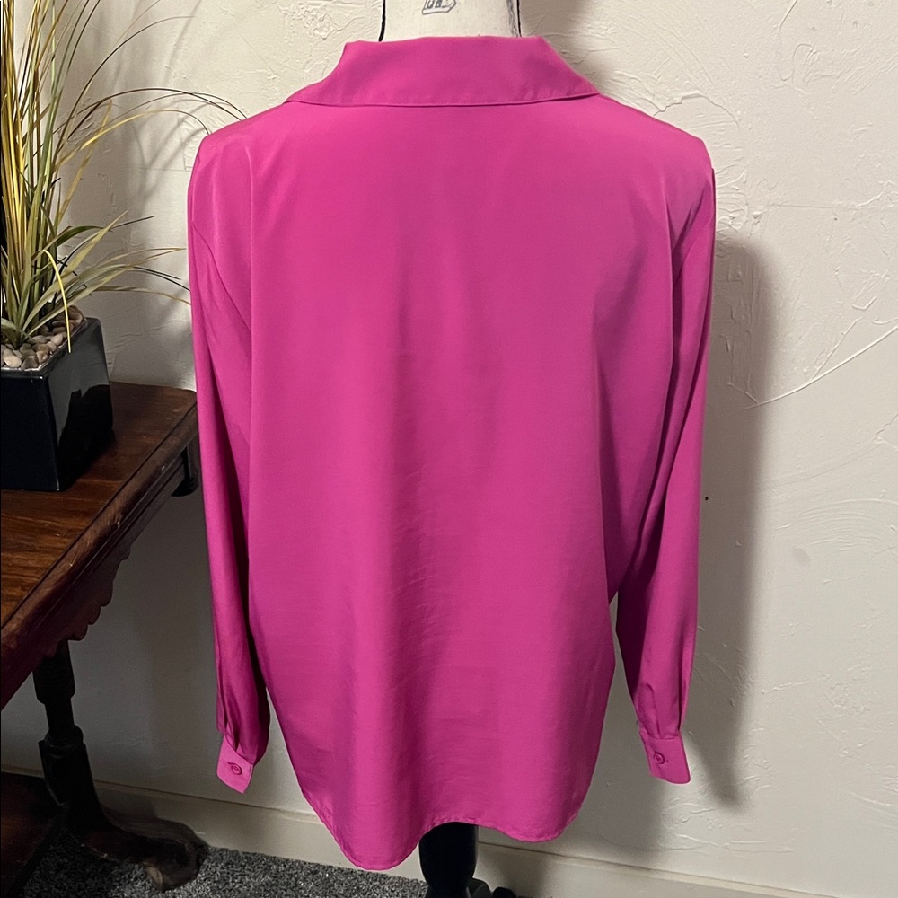 Notations Fuchsia Button-Down Shirt - image 3